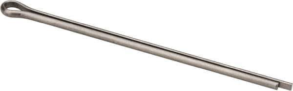 Made in USA - 1/8" Diam x 3" Long Extended Prong Cotter Pin - Grade 18-8, Uncoated, Stainless Steel - Apex Tool & Supply