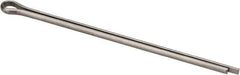 Made in USA - 1/8" Diam x 3" Long Extended Prong Cotter Pin - Grade 18-8, Uncoated, Stainless Steel - Apex Tool & Supply