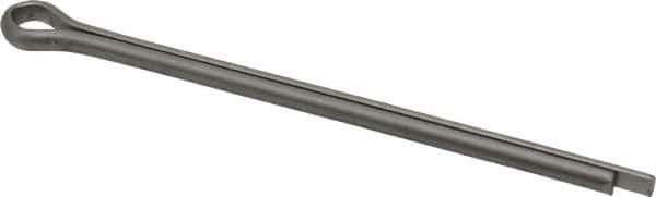 Made in USA - 5/32" Diam x 3" Long Extended Prong Cotter Pin - Grade 18-8, Uncoated, Stainless Steel - Apex Tool & Supply
