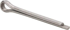 Made in USA - 3/16" Diam x 1-3/4" Long Extended Prong Cotter Pin - Grade 18-8, Uncoated, Stainless Steel - Apex Tool & Supply