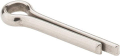 Made in USA - 1/4" Diam x 1-1/4" Long Extended Prong Cotter Pin - Grade 18-8, Uncoated, Stainless Steel - Apex Tool & Supply