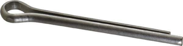 Made in USA - 1/4" Diam x 2-1/2" Long Extended Prong Cotter Pin - Grade 18-8, Uncoated, Stainless Steel - Apex Tool & Supply