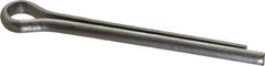 Made in USA - 1/4" Diam x 2-1/2" Long Extended Prong Cotter Pin - Grade 18-8, Uncoated, Stainless Steel - Apex Tool & Supply