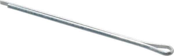 Made in USA - 1/16" Diam x 1-1/2" Long Extended Prong Cotter Pin - Grade 2, Zinc-Plated, Steel - Apex Tool & Supply