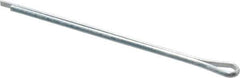 Made in USA - 1/16" Diam x 1-1/2" Long Extended Prong Cotter Pin - Grade 2, Zinc-Plated, Steel - Apex Tool & Supply