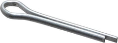 Made in USA - 3/32" Diam x 3/4" Long Extended Prong Cotter Pin - Grade 2, Zinc-Plated, Steel - Apex Tool & Supply
