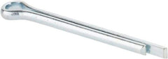 Made in USA - 3/32" Diam x 1" Long Extended Prong Cotter Pin - Grade 2, Zinc-Plated, Steel - Apex Tool & Supply
