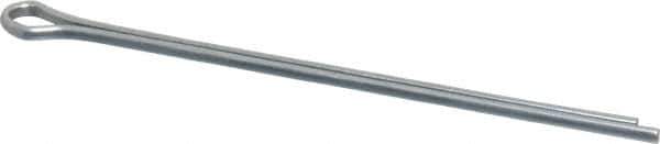 Made in USA - 3/32" Diam x 2-1/2" Long Extended Prong Cotter Pin - Grade 2, Zinc-Plated, Steel - Apex Tool & Supply