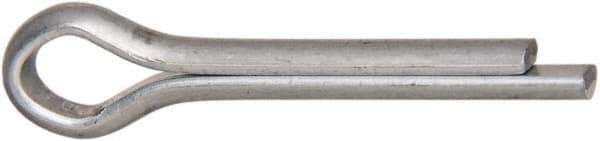 Made in USA - 1/8" Diam x 3/4" Long Extended Prong Cotter Pin - Grade 2, Zinc-Plated, Steel - Apex Tool & Supply
