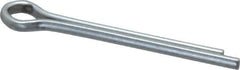 Made in USA - 1/8" Diam x 1-1/4" Long Extended Prong Cotter Pin - Grade 2, Zinc-Plated, Steel - Apex Tool & Supply