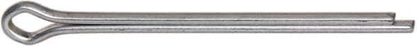 Made in USA - 1/8" Diam x 2" Long Extended Prong Cotter Pin - Grade 2, Zinc-Plated, Steel - Apex Tool & Supply