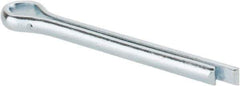 Made in USA - 5/32" Diam x 1-1/2" Long Extended Prong Cotter Pin - Grade 2, Zinc-Plated, Steel - Apex Tool & Supply
