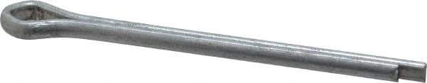 Made in USA - 5/32" Diam x 2" Long Extended Prong Cotter Pin - Grade 2, Zinc-Plated, Steel - Apex Tool & Supply
