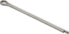 Made in USA - 5/32" Diam x 3" Long Extended Prong Cotter Pin - Grade 2, Zinc-Plated, Steel - Apex Tool & Supply