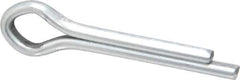 Made in USA - 3/16" Diam x 1" Long Extended Prong Cotter Pin - Grade 2, Zinc-Plated, Steel - Apex Tool & Supply