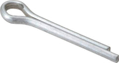 Made in USA - 3/16" Diam x 1-1/4" Long Extended Prong Cotter Pin - Grade 2, Zinc-Plated, Steel - Apex Tool & Supply