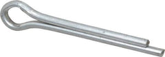 Made in USA - 3/16" Diam x 1-1/2" Long Extended Prong Cotter Pin - Grade 2, Zinc-Plated, Steel - Apex Tool & Supply
