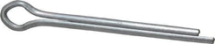 Made in USA - 3/16" Diam x 2" Long Extended Prong Cotter Pin - Grade 2, Zinc-Plated, Steel - Apex Tool & Supply