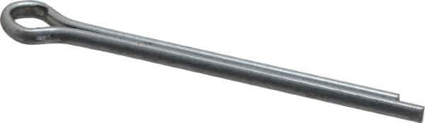 Made in USA - 3/16" Diam x 2-1/2" Long Extended Prong Cotter Pin - Grade 2, Zinc-Plated, Steel - Apex Tool & Supply