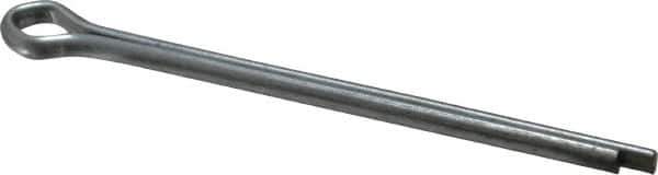 Made in USA - 3/16" Diam x 3" Long Extended Prong Cotter Pin - Grade 2, Zinc-Plated, Steel - Apex Tool & Supply