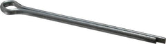Made in USA - 3/16" Diam x 3" Long Extended Prong Cotter Pin - Grade 2, Zinc-Plated, Steel - Apex Tool & Supply