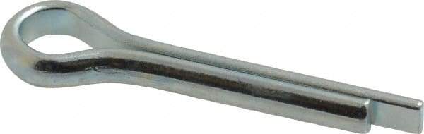 Made in USA - 1/4" Diam x 1-1/4" Long Extended Prong Cotter Pin - Grade 2, Zinc-Plated, Steel - Apex Tool & Supply