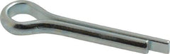 Made in USA - 1/4" Diam x 1-1/4" Long Extended Prong Cotter Pin - Grade 2, Zinc-Plated, Steel - Apex Tool & Supply
