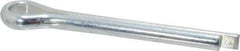 Made in USA - 1/4" Diam x 2" Long Extended Prong Cotter Pin - Grade 2, Zinc-Plated, Steel - Apex Tool & Supply