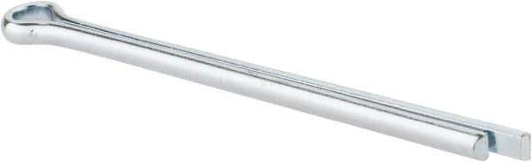 Made in USA - 1/4" Diam x 4" Long Extended Prong Cotter Pin - Grade 2, Zinc-Plated, Steel - Apex Tool & Supply
