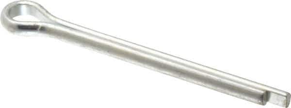 Made in USA - 3/8" Diam x 4" Long Extended Prong Cotter Pin - Grade 2, Zinc-Plated, Steel - Apex Tool & Supply