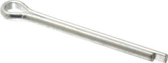 Made in USA - 3/8" Diam x 4" Long Extended Prong Cotter Pin - Grade 2, Zinc-Plated, Steel - Apex Tool & Supply