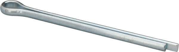 Made in USA - 3/8" Diam x 5" Long Extended Prong Cotter Pin - Grade 2, Zinc-Plated, Steel - Apex Tool & Supply