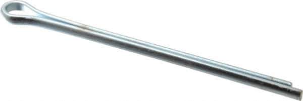 Made in USA - 3/8" Diam x 6" Long Extended Prong Cotter Pin - Grade 2, Zinc-Plated, Steel - Apex Tool & Supply