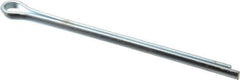 Made in USA - 3/8" Diam x 6" Long Extended Prong Cotter Pin - Grade 2, Zinc-Plated, Steel - Apex Tool & Supply