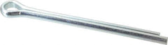 Made in USA - 1/2" Diam x 6" Long Extended Prong Cotter Pin - Grade 2, Zinc-Plated, Steel - Apex Tool & Supply