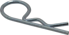 Made in USA - 1/8" Max Shaft Diam, 19/32" Long, 0.03" Wire Diam, Hair Pin Cotter - Grade 2 Spring Steel, Zinc-Plated Finish - Apex Tool & Supply