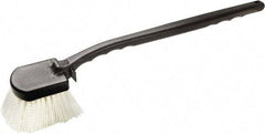 Harper Brush - 2-1/4" Bristle Length, Nylon Utility Scrub Brush - 3-1/2" x 3-1/2" Long x 3" Wide Head, 20" OAL, Easy Grip Handle, Black, Polypropylene Block - Apex Tool & Supply