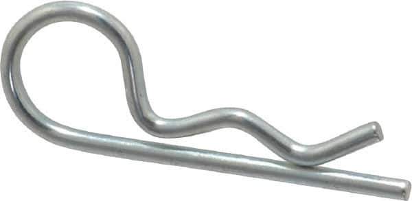 Value Collection - 5/16 to 3/8" Shaft Diam, 1-7/16" Long, 0.073" Wire Diam, Hair Pin Cotter - Grade 2 Spring Steel, Zinc-Plated Finish - Apex Tool & Supply