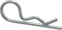 Value Collection - 5/16 to 3/8" Shaft Diam, 1-7/16" Long, 0.073" Wire Diam, Hair Pin Cotter - Grade 2 Spring Steel, Zinc-Plated Finish - Apex Tool & Supply