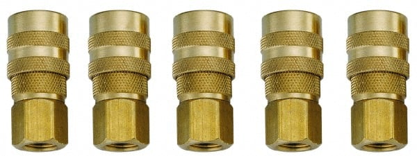 Value Collection - 5 Piece 1/4" Body 1/4 NPT 145 psi ARO Pneumatic Coupling Plug Set - Apex Tool & Supply