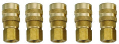 Value Collection - 5 Piece 1/4" Body 1/4 NPT 145 psi ARO Pneumatic Coupling Plug Set - Apex Tool & Supply