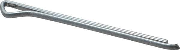 Made in USA - 3/32" Diam x 1-1/2" Long Hammerlock Cotter Pin - Grade 2, Zinc-Plated, Steel - Apex Tool & Supply