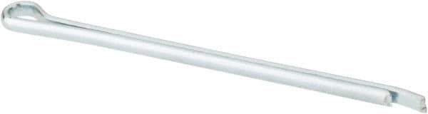 Made in USA - 3/32" Diam x 2" Long Hammerlock Cotter Pin - Grade 2, Zinc-Plated, Steel - Apex Tool & Supply