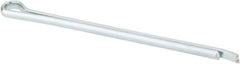 Made in USA - 3/32" Diam x 2" Long Hammerlock Cotter Pin - Grade 2, Zinc-Plated, Steel - Apex Tool & Supply