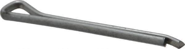 Made in USA - 1/8" Diam x 1-1/2" Long Hammerlock Cotter Pin - Grade 2, Zinc-Plated, Steel - Apex Tool & Supply