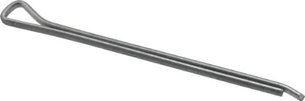 Made in USA - 1/8" Diam x 2" Long Hammerlock Cotter Pin - Grade 2, Zinc-Plated, Steel - Apex Tool & Supply