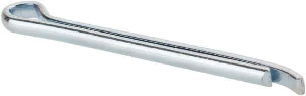 Made in USA - 5/32" Diam x 2" Long Hammerlock Cotter Pin - Grade 2, Zinc-Plated, Steel - Apex Tool & Supply