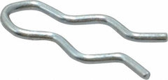 Made in USA - 9/64" Groove, 1/2" Long, Zinc-Plated Spring Steel Hair Pin Clip - 0.031" Clip Diam, 3/16" Shaft Diam, Grade 2 - Apex Tool & Supply