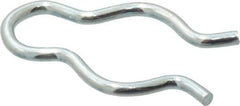 Made in USA - 7/16" Groove, 1-1/8" Long, Zinc-Plated Spring Steel Hair Pin Clip - 0.064" Clip Diam, 1/2" Shaft Diam, Grade 2 - Apex Tool & Supply