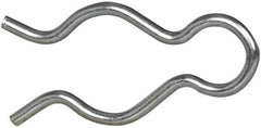 Made in USA - 21/32" Groove, 1-13/16" Long, Zinc-Plated Spring Steel Hair Pin Clip - 0.093" Clip Diam, 3/4" Shaft Diam, Grade 2 - Apex Tool & Supply